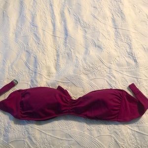 Strapless purple Victoria’s Secret swimsuit